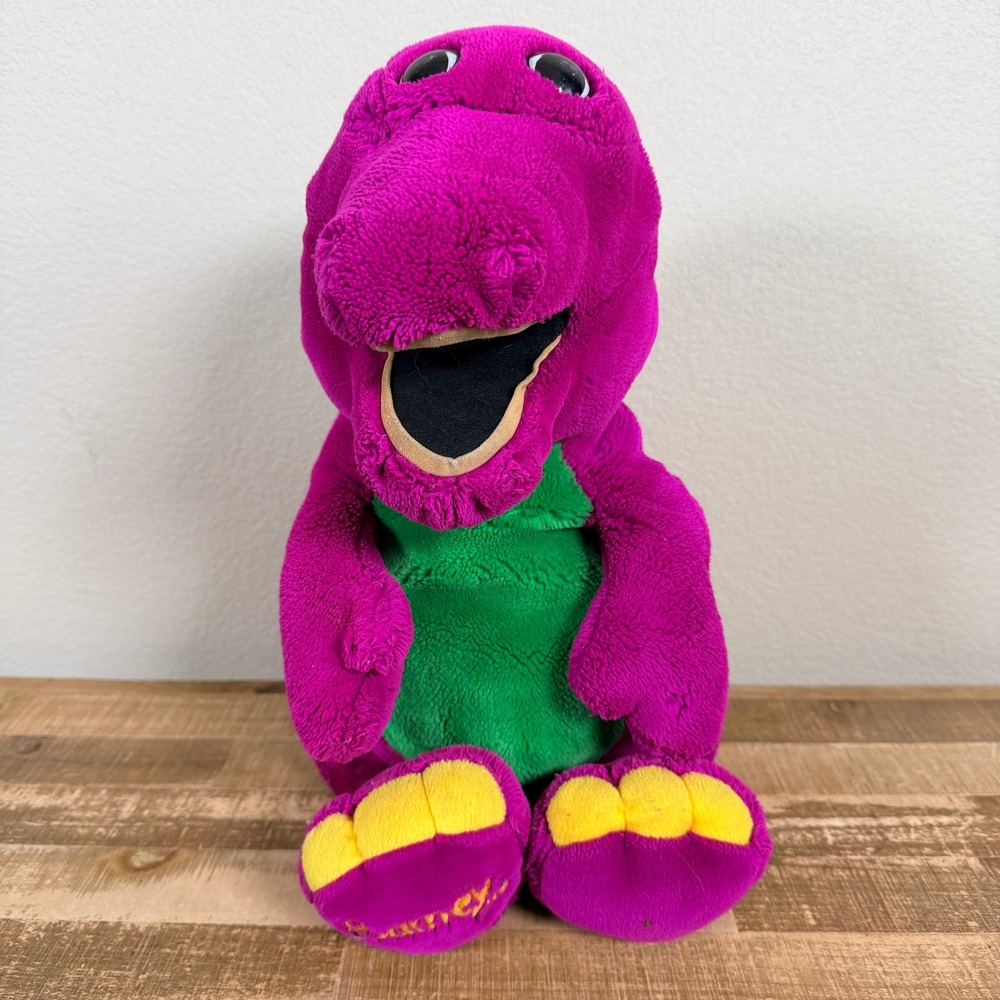 Vintage 1992 Dakin Barney Plush‎ 21" Toy Kids Purple Dinosaur Stuffed Animal